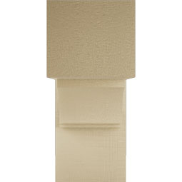 Ekena Millwork - BKTUR0756X18X18IMP05RCPR - Timberthane Faux Wood Imperial Style Bracket w/ Offset Brace, Block Ends, 7 1/2"W x 18"D x 18"H, Primed Tan