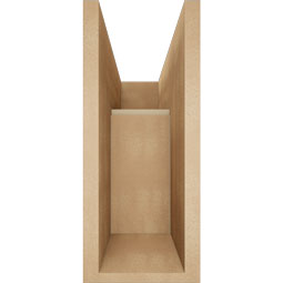 Ekena Millwork - BKTUR0756X18X18IMP05RCPR - Timberthane Faux Wood Imperial Style Bracket w/ Offset Brace, Block Ends, 7 1/2"W x 18"D x 18"H, Primed Tan