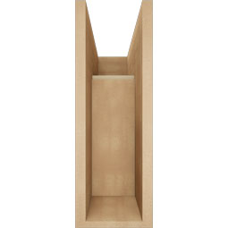Ekena Millwork - BKTUR0756X18X22IMP05RCPR - Timberthane Faux Wood Imperial Style Bracket w/ Offset Brace, Block Ends, 7 1/2"W x 18"D x 22"H, Primed Tan