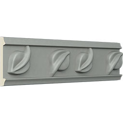 Ekena Millwork - MLD02X01LE - Endurathane Simple Leaf Panel Moulding, 2"H x 5/8"P x 94 1/2"L, Factory Primed