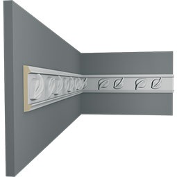 Ekena Millwork - MLD02X01LE - Endurathane Simple Leaf Panel Moulding, 2"H x 5/8"P x 94 1/2"L, Factory Primed