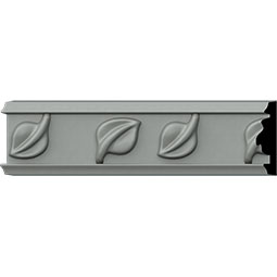 Ekena Millwork - MLD02X01LE - Endurathane Simple Leaf Panel Moulding, 2"H x 5/8"P x 94 1/2"L, Factory Primed