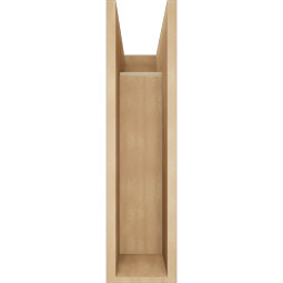 Ekena Millwork - BKTUR0756X18X30IMP05RCPR - Timberthane Faux Wood Imperial Style Bracket w/ Offset Brace, Block Ends, 7 1/2"W x 18"D x 30"H, Primed Tan
