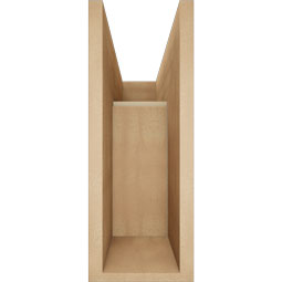 Ekena Millwork - BKTUR0756X20X20IMP05RCPR - Timberthane Faux Wood Imperial Style Bracket w/ Offset Brace, Block Ends, 7 1/2"W x 20"D x 20"H, Primed Tan