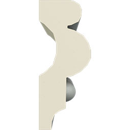 Ekena Millwork - MLD02X01BE - Endurathane Bead & Barrel Panel Moulding, 2 1/2"H x 1"P x 94 1/2"L, Factory Primed
