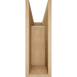 Ekena Millwork - BKTUR0756X22X22IMP05RCPR - Timberthane Faux Wood Imperial Style Bracket w/ Offset Brace, Block Ends, 7 1/2"W x 22"D x 22"H, Primed Tan