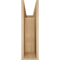 Ekena Millwork - BKTUR0756X22X26IMP05RCPR - Timberthane Faux Wood Imperial Style Bracket w/ Offset Brace, Block Ends, 7 1/2"W x 22"D x 26"H, Primed Tan