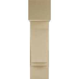 Ekena Millwork - BKTUR0756X22X30IMP05RCPR - Timberthane Faux Wood Imperial Style Bracket w/ Offset Brace, Block Ends, 7 1/2"W x 22"D x 30"H, Primed Tan