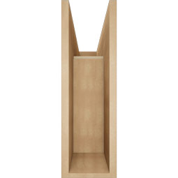 Ekena Millwork - BKTUR0756X24X24IMP05RCPR - Timberthane Faux Wood Imperial Style Bracket w/ Offset Brace, Block Ends, 7 1/2"W x 24"D x 24"H, Primed Tan