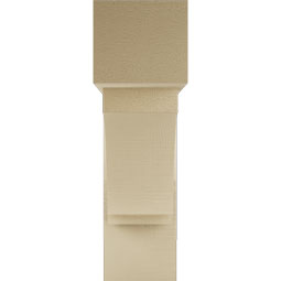 Ekena Millwork - BKTUR0756X26X26IMP05RCPR - Timberthane Faux Wood Imperial Style Bracket w/ Offset Brace, Block Ends, 7 1/2"W x 26"D x 26"H, Primed Tan