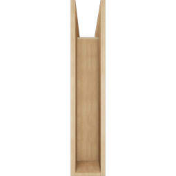 Ekena Millwork - BKTUR0756X26X38IMP05RCPR - Timberthane Faux Wood Imperial Style Bracket w/ Offset Brace, Block Ends, 7 1/2"W x 26"D x 38"H, Primed Tan