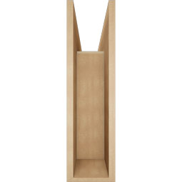 Ekena Millwork - BKTUR0756X28X28IMP05RCPR - Timberthane Faux Wood Imperial Style Bracket w/ Offset Brace, Block Ends, 7 1/2"W x 28"D x 28"H, Primed Tan