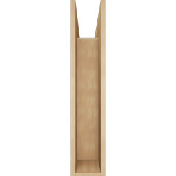 Ekena Millwork - BKTUR0756X30X38IMP05RCPR - Timberthane Faux Wood Imperial Style Bracket w/ Offset Brace, Block Ends, 7 1/2"W x 30"D x 38"H, Primed Tan