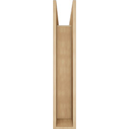 Ekena Millwork - BKTUR0756X30X42IMP05RCPR - Timberthane Faux Wood Imperial Style Bracket w/ Offset Brace, Block Ends, 7 1/2"W x 30"D x 42"H, Primed Tan