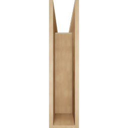 Ekena Millwork - BKTUR0756X32X32IMP05RCPR - Timberthane Faux Wood Imperial Style Bracket w/ Offset Brace, Block Ends, 7 1/2"W x 32"D x 32"H, Primed Tan