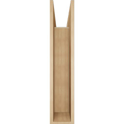 Ekena Millwork - BKTUR0756X34X38IMP05RCPR - Timberthane Faux Wood Imperial Style Bracket w/ Offset Brace, Block Ends, 7 1/2"W x 34"D x 38"H, Primed Tan