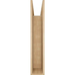Ekena Millwork - BKTUR0756X34X40IMP05RCPR - Timberthane Faux Wood Imperial Style Bracket w/ Offset Brace, Block Ends, 7 1/2"W x 34"D x 40"H, Primed Tan