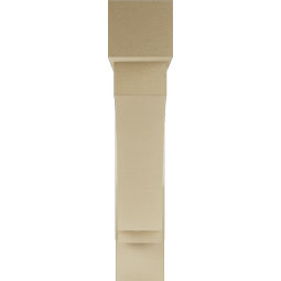 Ekena Millwork - BKTUR0756X38X38IMP05RCPR - Timberthane Faux Wood Imperial Style Bracket w/ Offset Brace, Block Ends, 7 1/2"W x 38"D x 38"H, Primed Tan