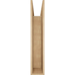 Ekena Millwork - BKTUR0756X40X40IMP05RCPR - Timberthane Faux Wood Imperial Style Bracket w/ Offset Brace, Block Ends, 7 1/2"W x 40"D x 40"H, Primed Tan