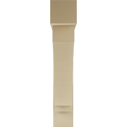 Ekena Millwork - BKTUR0756X42X42IMP05RCPR - Timberthane Faux Wood Imperial Style Bracket w/ Offset Brace, Block Ends, 7 1/2"W x 42"D x 42"H, Primed Tan
