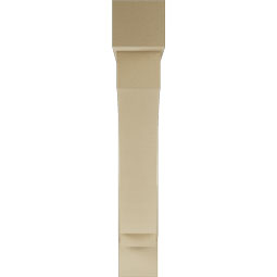 Ekena Millwork - BKTUR0756X46X46IMP05RCPR - Timberthane Faux Wood Imperial Style Bracket w/ Offset Brace, Block Ends, 7 1/2"W x 46"D x 46"H, Primed Tan