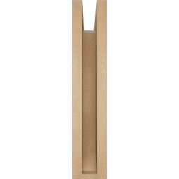 Ekena Millwork - BKTUR0352X14X18IMP06RCPR - Timberthane Faux Wood Imperial Style Bracket w/ Offset Brace, Slat Ends, 3 1/2"W x 14"D x 18"H, Primed Tan