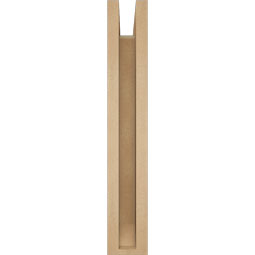 Ekena Millwork - BKTUR0352X14X22IMP06RCPR - Timberthane Faux Wood Imperial Style Bracket w/ Offset Brace, Slat Ends, 3 1/2"W x 14"D x 22"H, Primed Tan