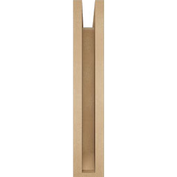 Ekena Millwork - BKTUR0352X16X20IMP06RCPR - Timberthane Faux Wood Imperial Style Bracket w/ Offset Brace, Slat Ends, 3 1/2"W x 16"D x 20"H, Primed Tan
