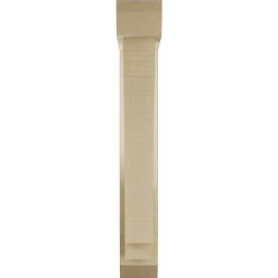 Ekena Millwork - BKTUR0352X16X24IMP06RCPR - Timberthane Faux Wood Imperial Style Bracket w/ Offset Brace, Slat Ends, 3 1/2"W x 16"D x 24"H, Primed Tan