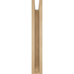 Ekena Millwork - BKTUR0352X16X24IMP06RCPR - Timberthane Faux Wood Imperial Style Bracket w/ Offset Brace, Slat Ends, 3 1/2"W x 16"D x 24"H, Primed Tan