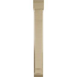 Ekena Millwork - BKTUR0352X16X28IMP06RCPR - Timberthane Faux Wood Imperial Style Bracket w/ Offset Brace, Slat Ends, 3 1/2"W x 16"D x 28"H, Primed Tan