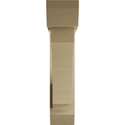 Ekena Millwork - BKTUROIMP22 - Timberthane Rough Cedar Faux Wood Imperial Slat Bracket w/ Offset Brace