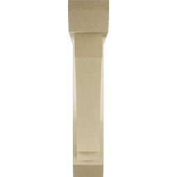 Ekena Millwork - BKTUR0352X18X18IMP06RCPR - Timberthane Faux Wood Imperial Style Bracket w/ Offset Brace, Slat Ends, 3 1/2"W x 18"D x 18"H, Primed Tan