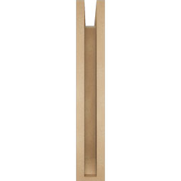 Ekena Millwork - BKTUR0352X18X22IMP06RCPR - Timberthane Faux Wood Imperial Style Bracket w/ Offset Brace, Slat Ends, 3 1/2"W x 18"D x 22"H, Primed Tan