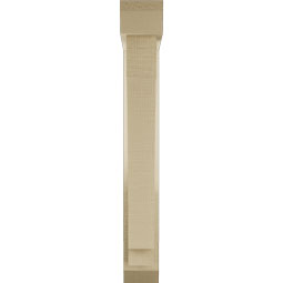 Ekena Millwork - BKTUR0352X18X26IMP06RCPR - Timberthane Faux Wood Imperial Style Bracket w/ Offset Brace, Slat Ends, 3 1/2"W x 18"D x 26"H, Primed Tan