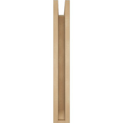 Ekena Millwork - BKTUR0352X18X26IMP06RCPR - Timberthane Faux Wood Imperial Style Bracket w/ Offset Brace, Slat Ends, 3 1/2"W x 18"D x 26"H, Primed Tan