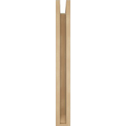 Ekena Millwork - BKTUR0352X18X30IMP06RCPR - Timberthane Faux Wood Imperial Style Bracket w/ Offset Brace, Slat Ends, 3 1/2"W x 18"D x 30"H, Primed Tan