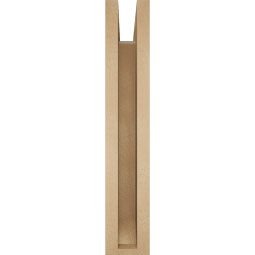 Ekena Millwork - BKTUR0352X20X20IMP06RCPR - Timberthane Faux Wood Imperial Style Bracket w/ Offset Brace, Slat Ends, 3 1/2"W x 20"D x 20"H, Primed Tan