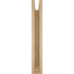 Ekena Millwork - BKTUR0352X20X24IMP06RCPR - Timberthane Faux Wood Imperial Style Bracket w/ Offset Brace, Slat Ends, 3 1/2"W x 20"D x 24"H, Primed Tan