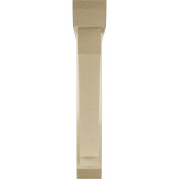 Ekena Millwork - BKTUR0352X22X22IMP06RCPR - Timberthane Faux Wood Imperial Style Bracket w/ Offset Brace, Slat Ends, 3 1/2"W x 22"D x 22"H, Primed Tan