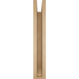 Ekena Millwork - BKTUR0352X22X22IMP06RCPR - Timberthane Faux Wood Imperial Style Bracket w/ Offset Brace, Slat Ends, 3 1/2"W x 22"D x 22"H, Primed Tan