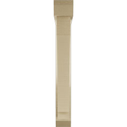 Ekena Millwork - BKTUR0352X22X26IMP06RCPR - Timberthane Faux Wood Imperial Style Bracket w/ Offset Brace, Slat Ends, 3 1/2"W x 22"D x 26"H, Primed Tan