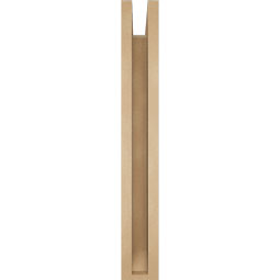 Ekena Millwork - BKTUR0352X22X26IMP06RCPR - Timberthane Faux Wood Imperial Style Bracket w/ Offset Brace, Slat Ends, 3 1/2"W x 22"D x 26"H, Primed Tan
