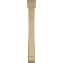 Ekena Millwork - BKTUR0352X22X30IMP06RCPR - Timberthane Faux Wood Imperial Style Bracket w/ Offset Brace, Slat Ends, 3 1/2"W x 22"D x 30"H, Primed Tan