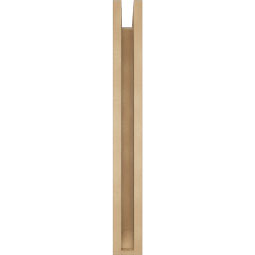 Ekena Millwork - BKTUR0352X22X30IMP06RCPR - Timberthane Faux Wood Imperial Style Bracket w/ Offset Brace, Slat Ends, 3 1/2"W x 22"D x 30"H, Primed Tan