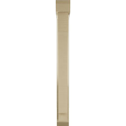 Ekena Millwork - BKTUR0352X22X34IMP06RCPR - Timberthane Faux Wood Imperial Style Bracket w/ Offset Brace, Slat Ends, 3 1/2"W x 22"D x 34"H, Primed Tan