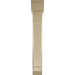 Ekena Millwork - BKTUR0352X24X24IMP06RCPR - Timberthane Faux Wood Imperial Style Bracket w/ Offset Brace, Slat Ends, 3 1/2"W x 24"D x 24"H, Primed Tan