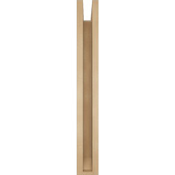 Ekena Millwork - BKTUR0352X24X28IMP06RCPR - Timberthane Faux Wood Imperial Style Bracket w/ Offset Brace, Slat Ends, 3 1/2"W x 24"D x 28"H, Primed Tan