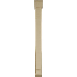 Ekena Millwork - BKTUR0352X24X36IMP06RCPR - Timberthane Faux Wood Imperial Style Bracket w/ Offset Brace, Slat Ends, 3 1/2"W x 24"D x 36"H, Primed Tan
