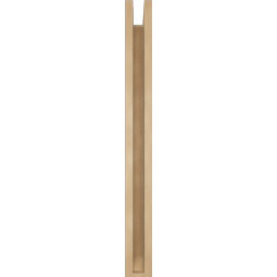 Ekena Millwork - BKTUR0352X24X36IMP06RCPR - Timberthane Faux Wood Imperial Style Bracket w/ Offset Brace, Slat Ends, 3 1/2"W x 24"D x 36"H, Primed Tan